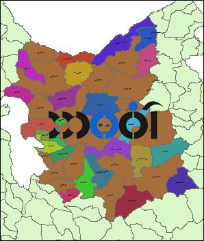 شیپ فایل بخش های استان آذربایجان شرقی 